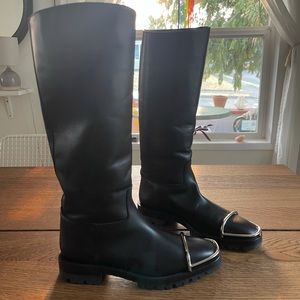 Alexander Wang Black Bobbie Riding Boots Tall